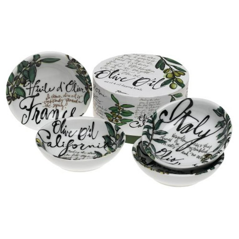 Culinary Concepts Olives Dish with Picks Porcelain Dish with Wood Holder Culinary Concepts Olives Dish with Picks Porcelain Dish with Wood Holder